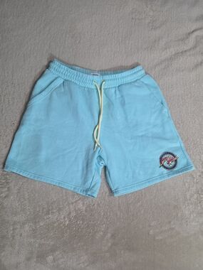 crown & ivy Light Aqua Drawstring Cotton Athletic Shorts